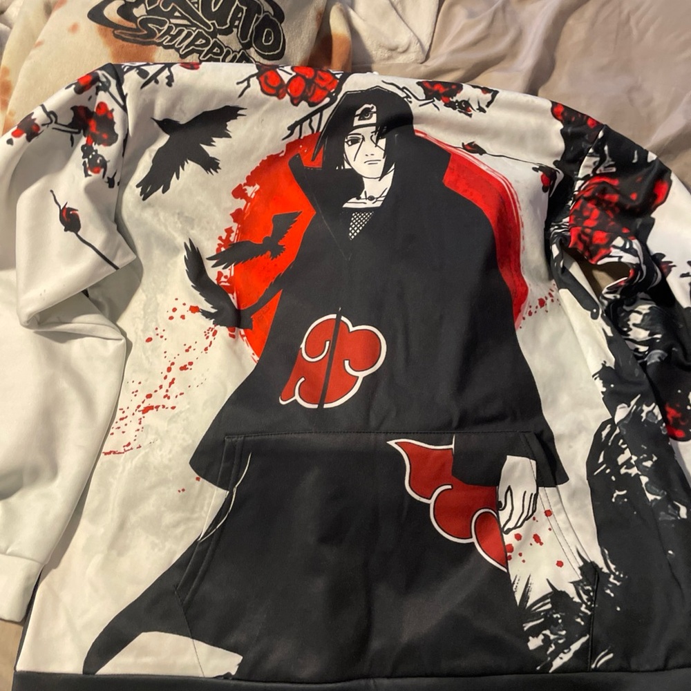 Red and Black Akatsuki Cloud Hoodie Sweatshirt